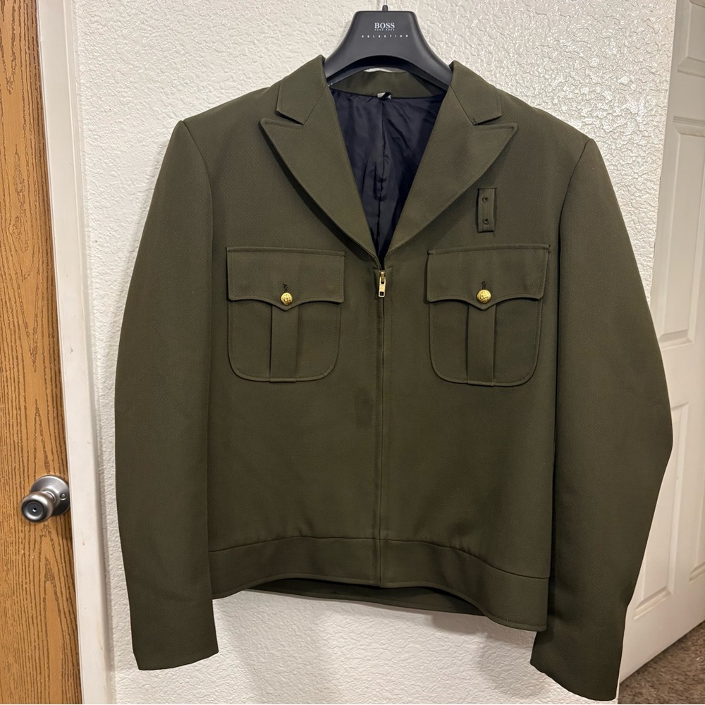 Vintage Fechheimer CDF Approved Utility Jacket Men's 42L Olive‎ Green Military